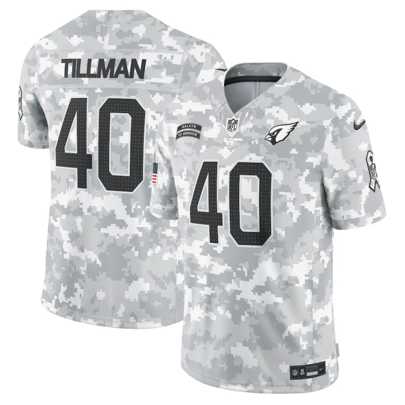 Men's Arizona Cardinals Pat Tillman #40 Arctic Camo 2024 Salute to Service Retired Player Limited Jersey1