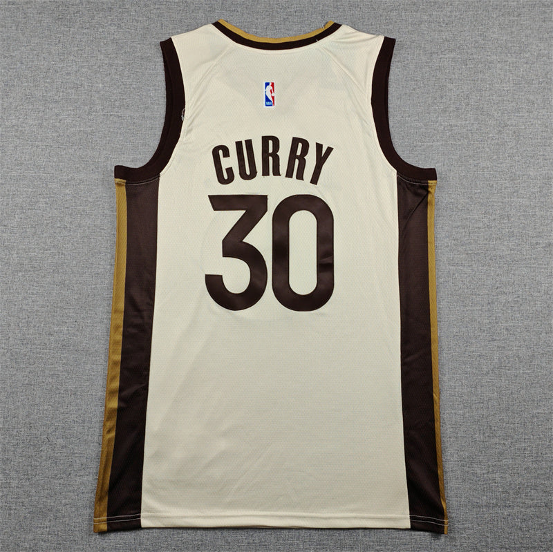 Men's Golden State Warriors Stephen Curry #30 Tan 2025/26 Game Jersey - City Edition
