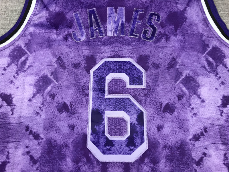 Men's Los Angeles Lakers LeBron James #6 Purple Select Series Swingman Jersey1