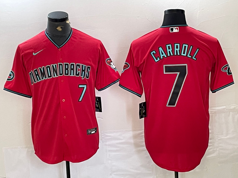 Men's Arizona Diamondbacks Corbin Carroll #7 Red Replica Player Jersey1