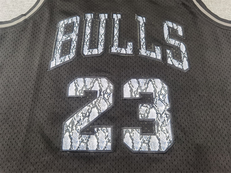 Men's Chicago Bulls Michael Jordan #23 Black 1997/98 Hardwood Classics Authentic Jersey1