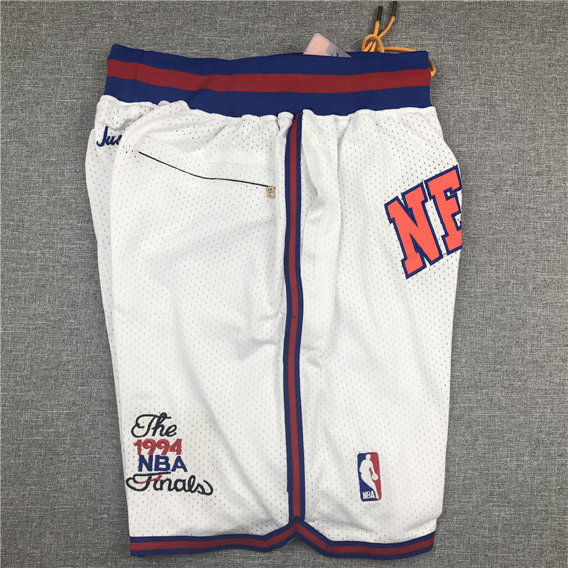 Men's New York Knicks White Basketball Shorts1