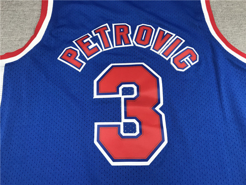 Men's Brooklyn Nets Drazen Petrovic 1992-93 Hardwood Classics Swingman Jersey1