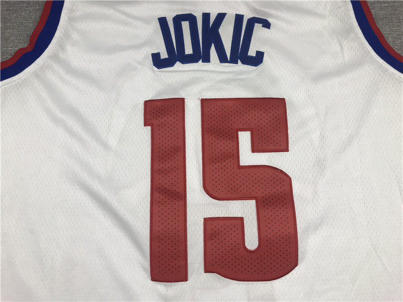 Men's Denver Nuggets Nikola Jokic #15 White Swingman Jersey1 - Reward version