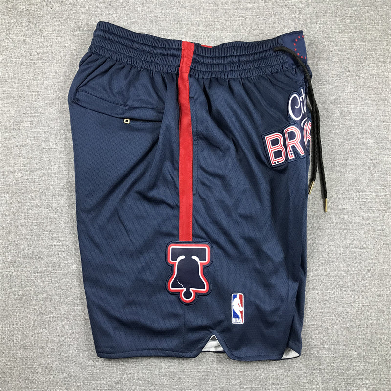 Men's Philadelphia 76ers Navy 2023/24 Pocket Shorts1 City Edition