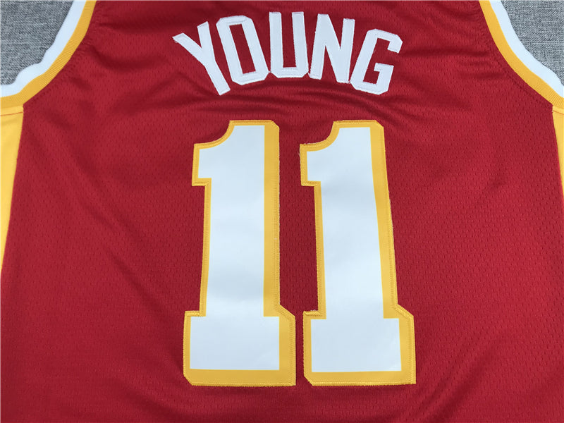 Men's Atlanta Hawks Trae Young #11 Red 2019/20 Swingman Jersey1