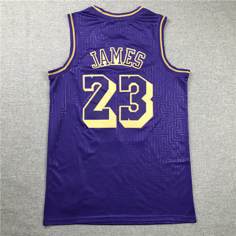 Men's Los Angeles Lakers LeBron James 2018-19 Hardwood Classics Swingman Jersey1