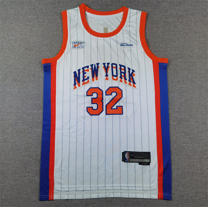 Men's New York Knicks Karl-Anthony Towns #32 White 2024/25 Game Jersey - City Edition