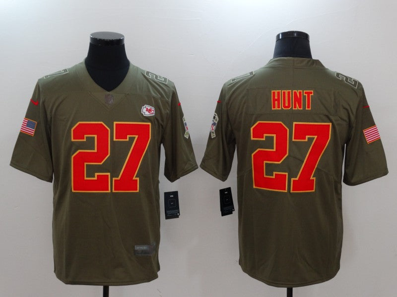 Men's Kansas City Chiefs Hunt Brown Game Jersey1