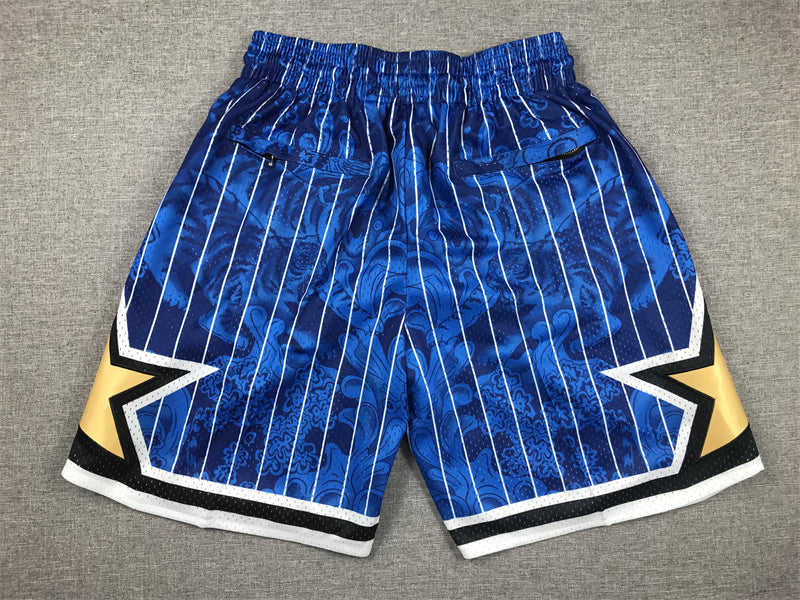 Men's Orlando Magic Tiger Year Limited Edition Blue Basketball Shorts1