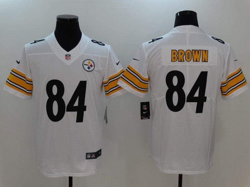 Men's Pittsburgh Steelers Antonio Brown #84 White Game Jersey1