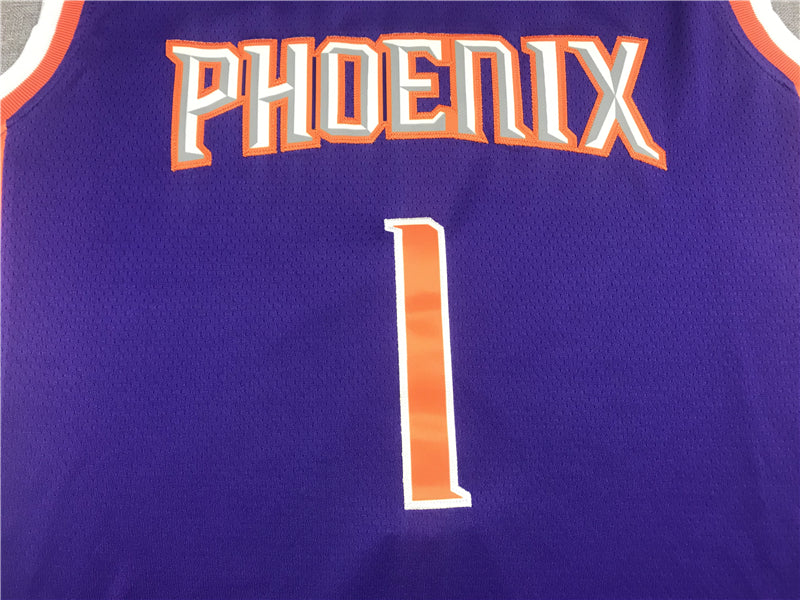 Men's Phoenix Suns Devin Booker #1 Purple Replica Jersey1