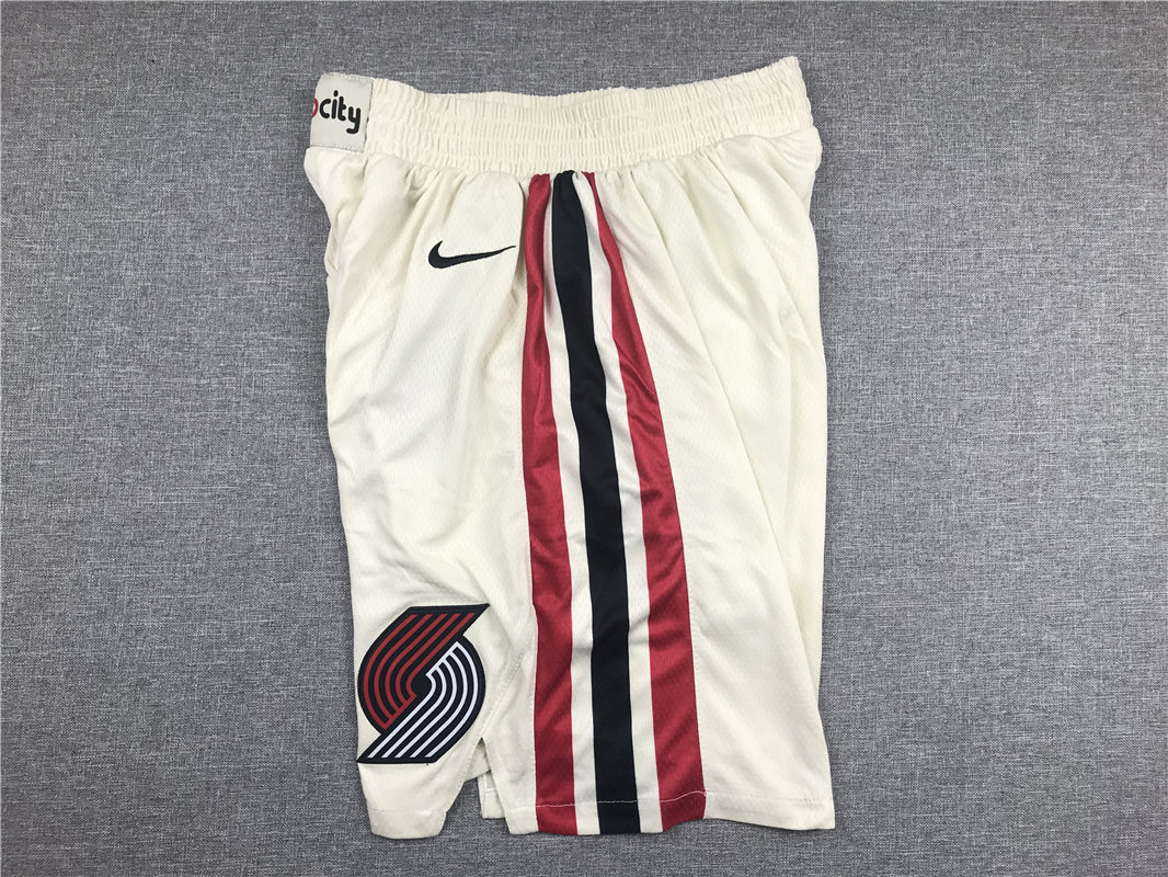Men's Portland Trail Blazers White Pocket Shorts1