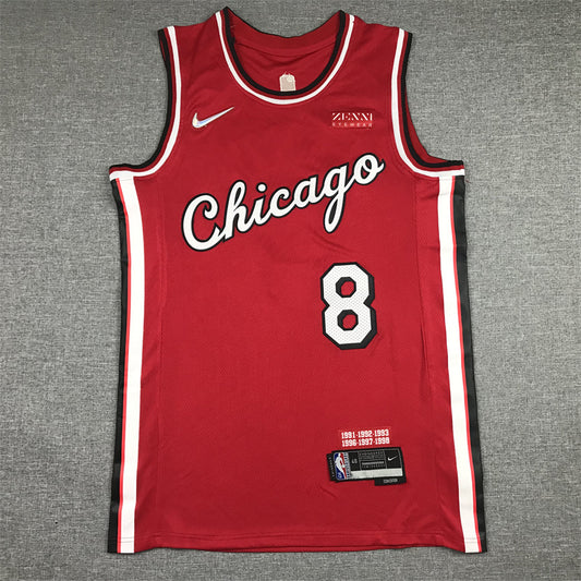 Men's Chicago Bulls Zach LaVine #8 Red 2021/22 Swingman Jersey1