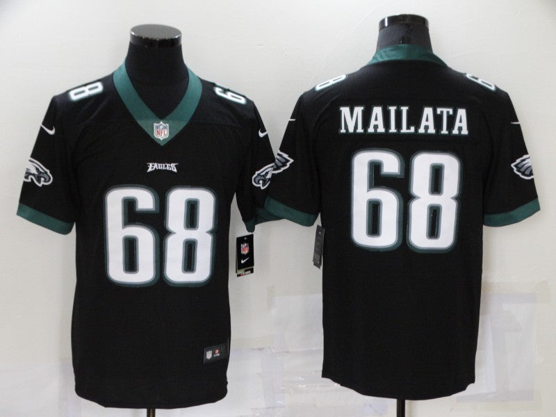Men's Philadelphia Eagles Jordan Mailata #68 Black Game Jersey1