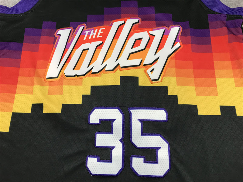 Men's Phoenix Suns Kevin Durant #35 Black Swingman Jersey1 - City Edition