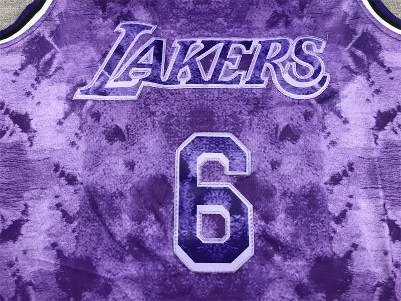 Men's Los Angeles Lakers LeBron James #6 Purple Select Series Swingman Jersey1