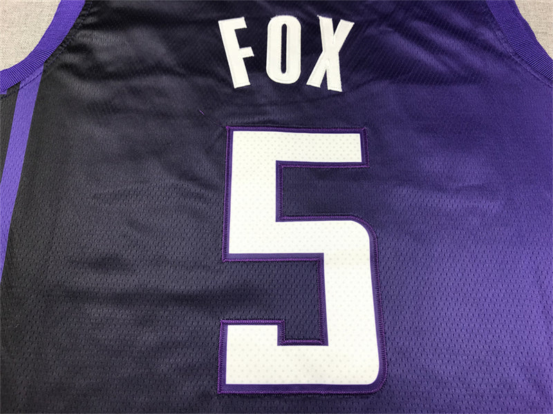 Men's Sacramento Kings De'Aaron Fox #5 Purple Swingman Jersey1 - Statement Edition