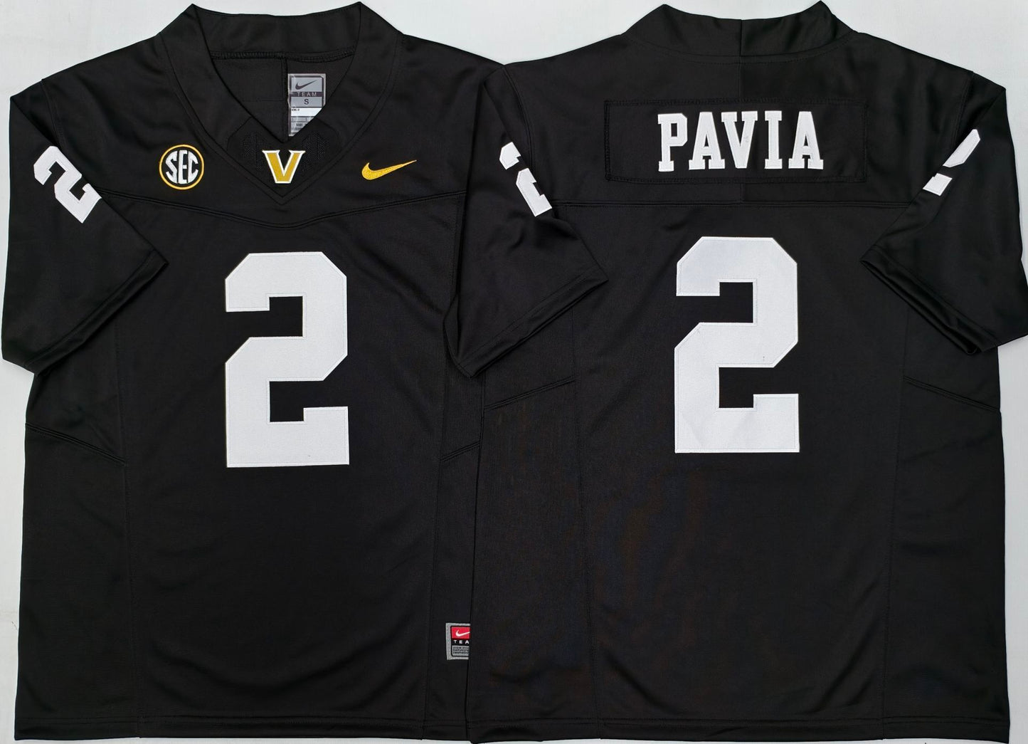 Men's Vanderbilt Commodores Diego Pavia #2 Black Player Game Jersey