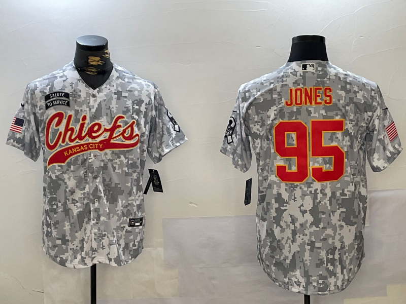 Men's Kansas City Chiefs Chris Jones #95 Arctic Camo 2024 Salute to Service Player Jersey1