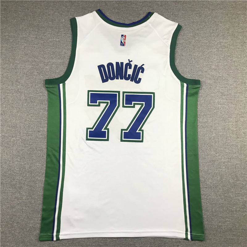 Men's Dallas Mavericks Luka Doncic White 2021/22 Swingman Jersey1 - City Edition