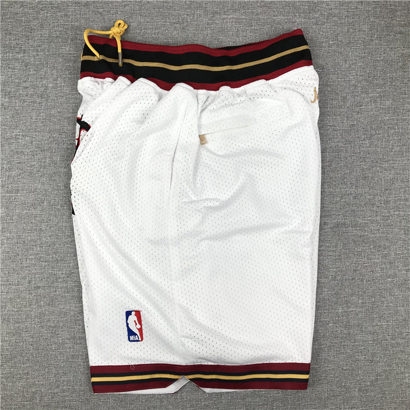 Men's Philadelphia 76ers White 1996-97 Hardwood Classics Basketball Shorts1