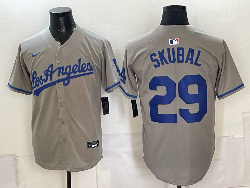 Men's Los Angeles Dodgers Tarik Skubal #29 Gray Alternate Game Jersey