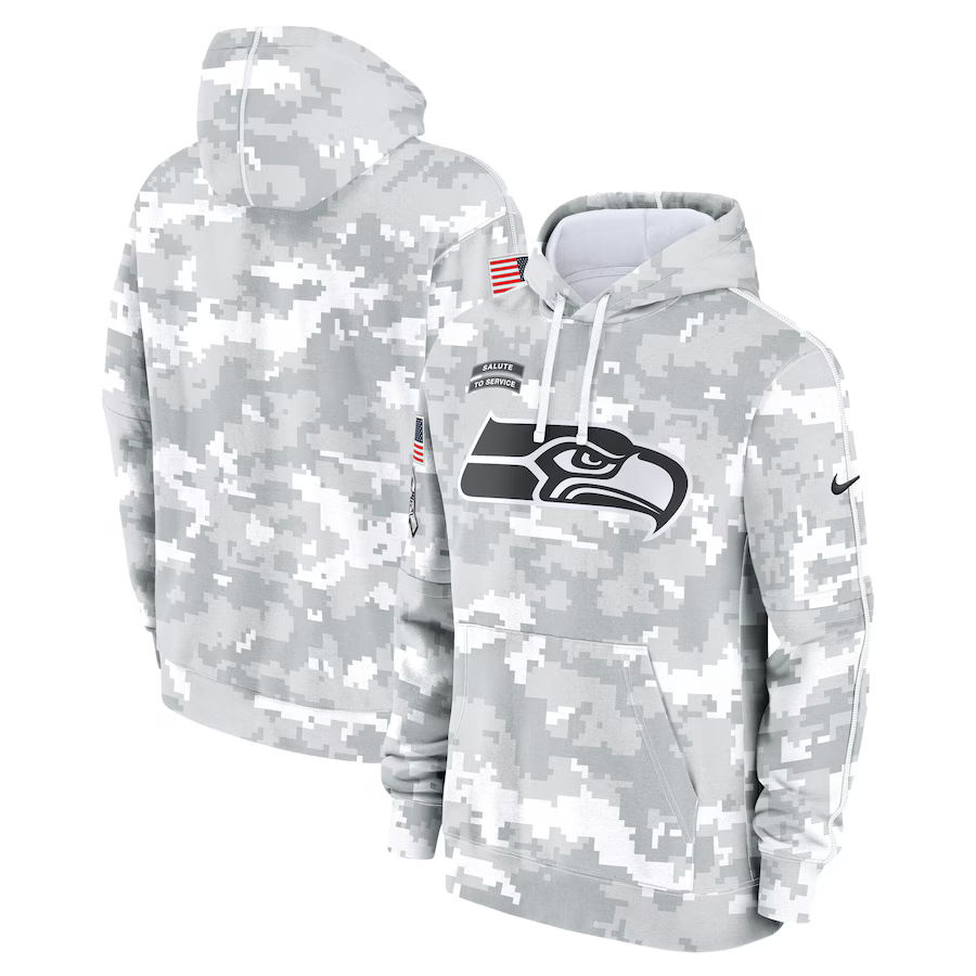 Seattle Seahawks Arctic Camo 2024 Salute to Service Hoodie