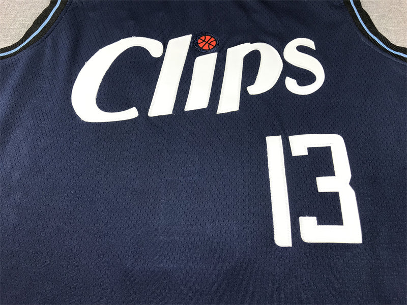 Men's LA Clippers Paul George #13 Navy 2023/24 Swingman Jersey1 - City Edition
