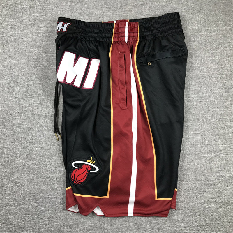 Men's Miami Heat Black Pocket Shorts1