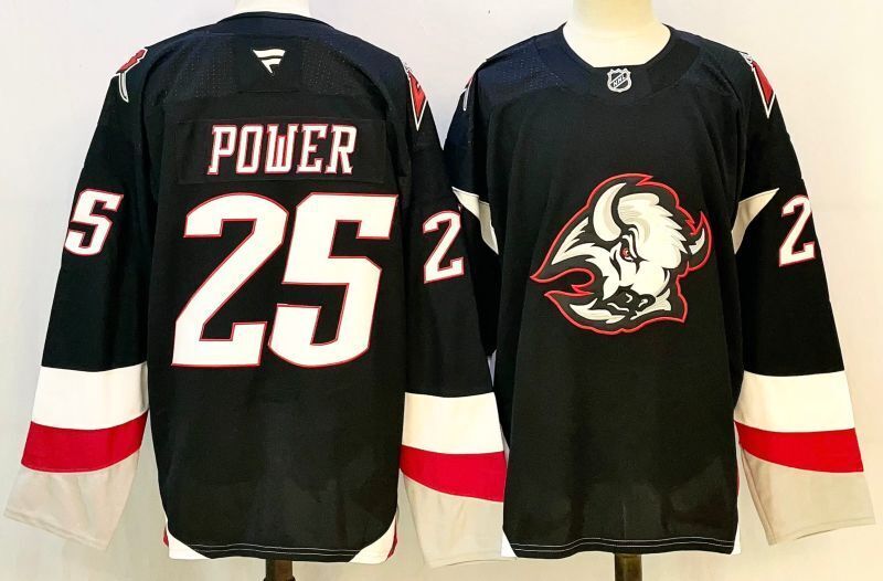 Owen Power #25 Buffalo Sabres Black Player Jersey - JerseysFreak