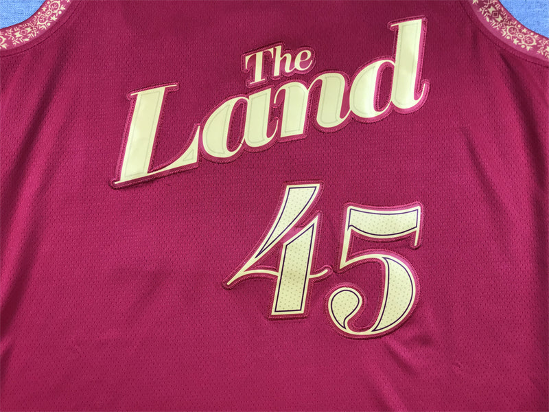 Men's Cleveland Cavaliers Donovan Mitchell #45 Wine 2023/24 Swingman Jersey1 - City Edition