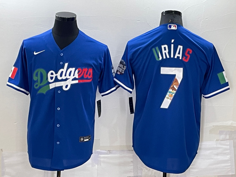 Men's Los Angeles Dodgers Julio Urias #7 Blue Fashion Player Jersey1