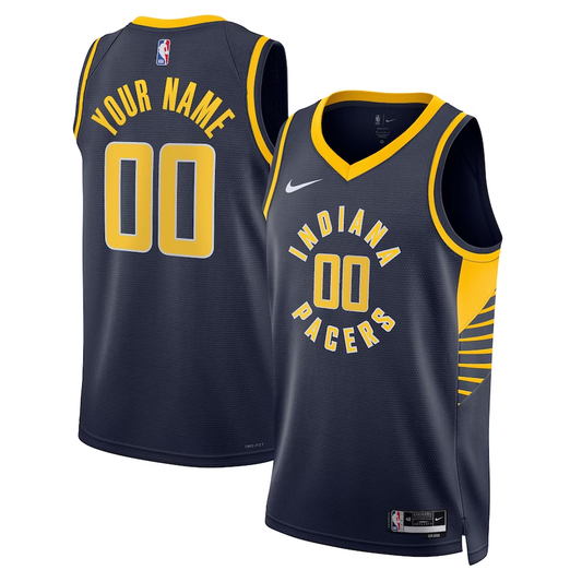 Men's Indiana Pacers Navy 2022/23 Swingman Custom Jersey1 - Icon Edition