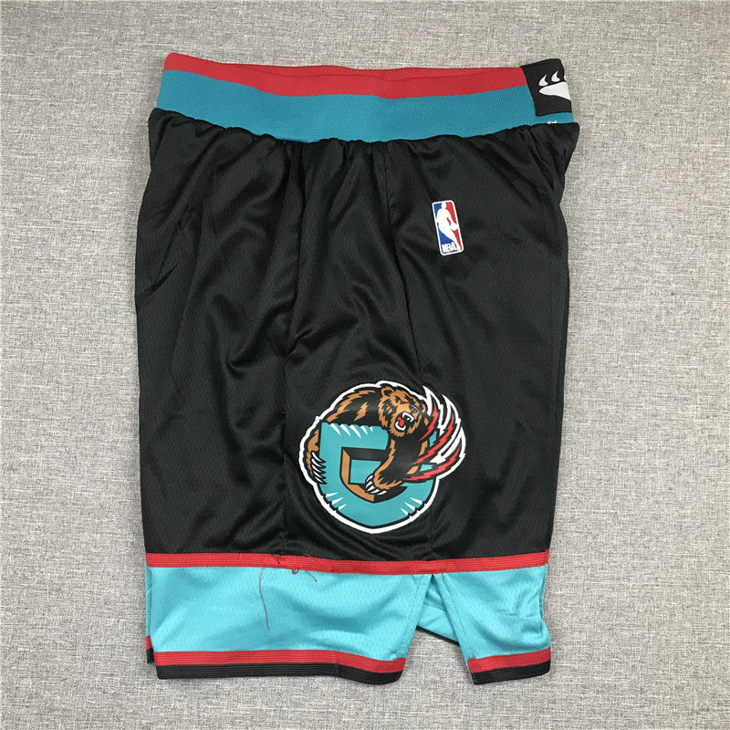 Men's Memphis Grizzlies Black/Turquoise Basketball Shorts1