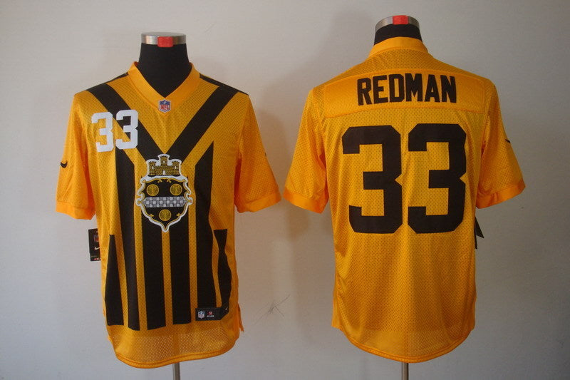 Men's Pittsburgh Steelers Isaac Redman #33 Gold Game Jersey1