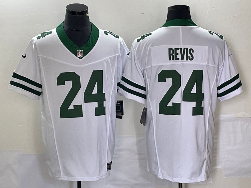 Men's New York Jets Darrelle Revis #24 White Legacy Vapor F.U.S.E. Limited Jersey1
