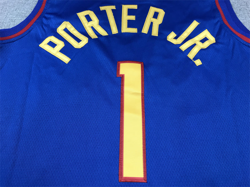 Men's Denver Nuggets Michael Porter Jr. #1 Blue 2022/23 Swingman Jersey1 - Statement Edition