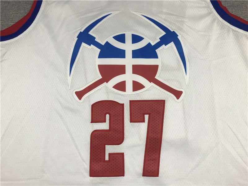Men's Denver Nuggets Jamal Murray #27 White 2020/21 Swingman Player Jersey1