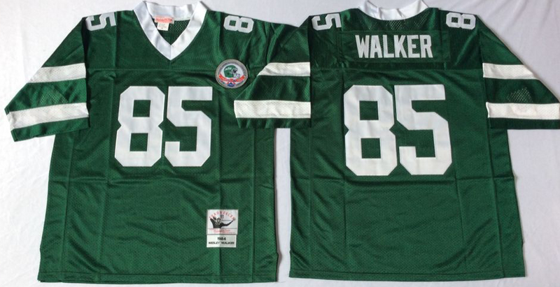 Men's New York Jets Wesley Walker Mitchell & Ness Green Legacy Replica Jersey1
