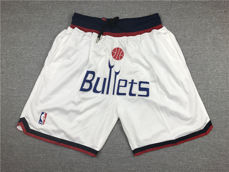 Men's Washington Wizards White Basketball Shorts1