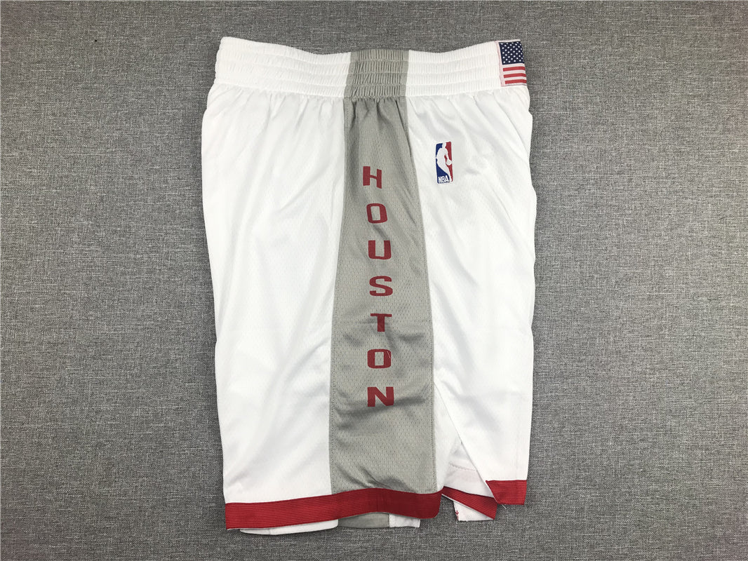 Men's Houston Rockets White Pocket Shorts1