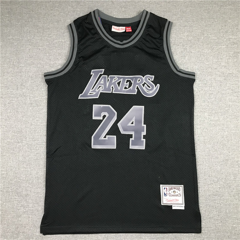 Men's Los Angeles Lakers Kobe Bryant Black Hardwood Classics Swingman Jersey1