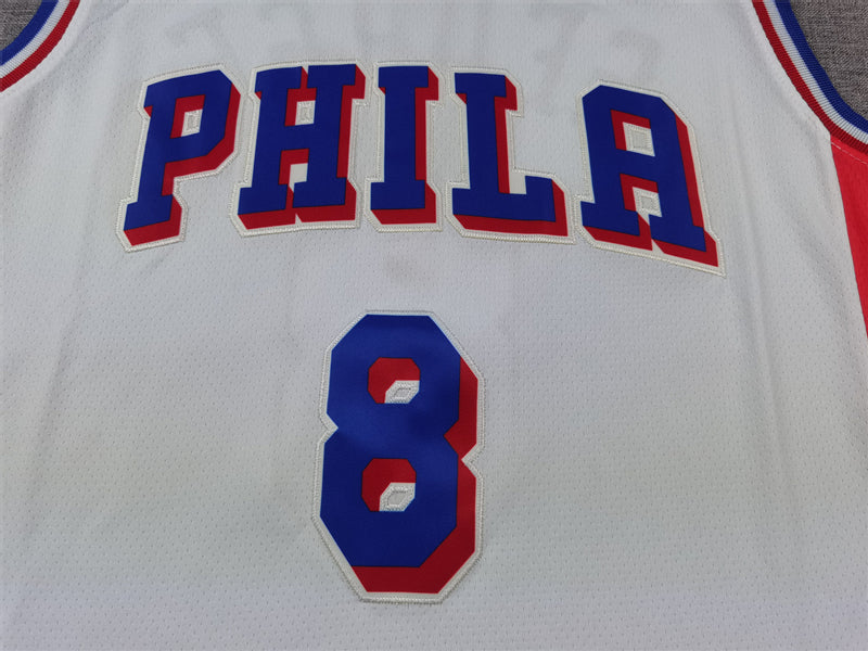 Men's Philadelphia 76ers Paul George #8 White Swingman Jersey1 - Association Edition