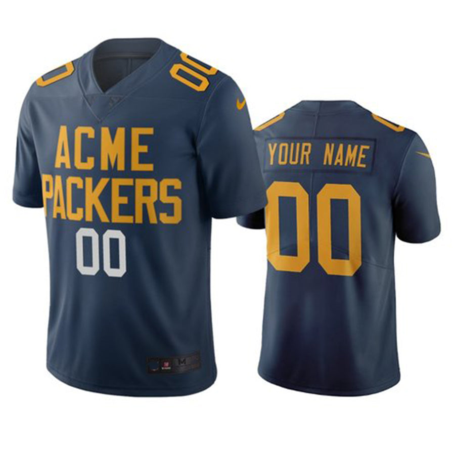 Custom1 Green Bay Packers Navy Vapor Limited City Edition Jersey1 Stitched American Football Jerseys