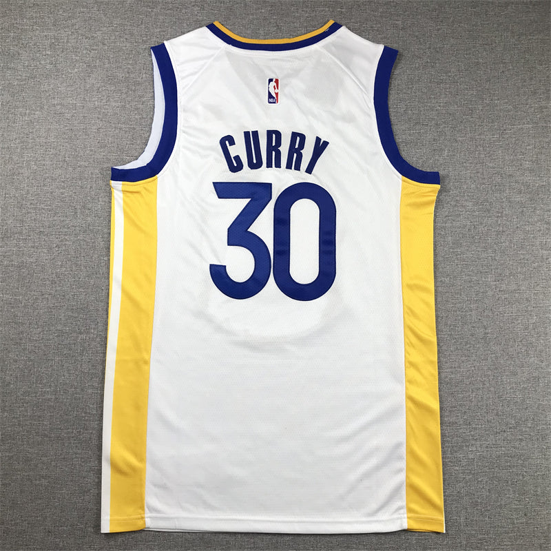 Men's Golden State Warriors Stephen Curry #30 White 2022/23 Game Jersey - Association Edition