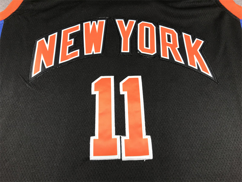 Men's New York Knicks Jalen Brunson #11 Black 2022/23 Game Jersey - City Edition