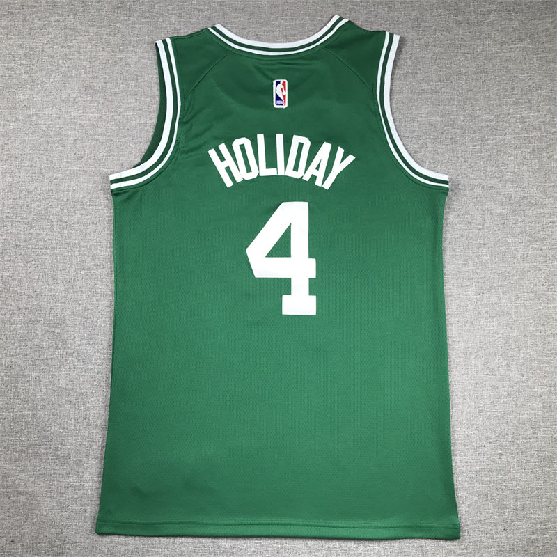 Men's Boston Celtics Jrue Holiday #4 Kelly Green Swingman Jersey1 - Icon Edition