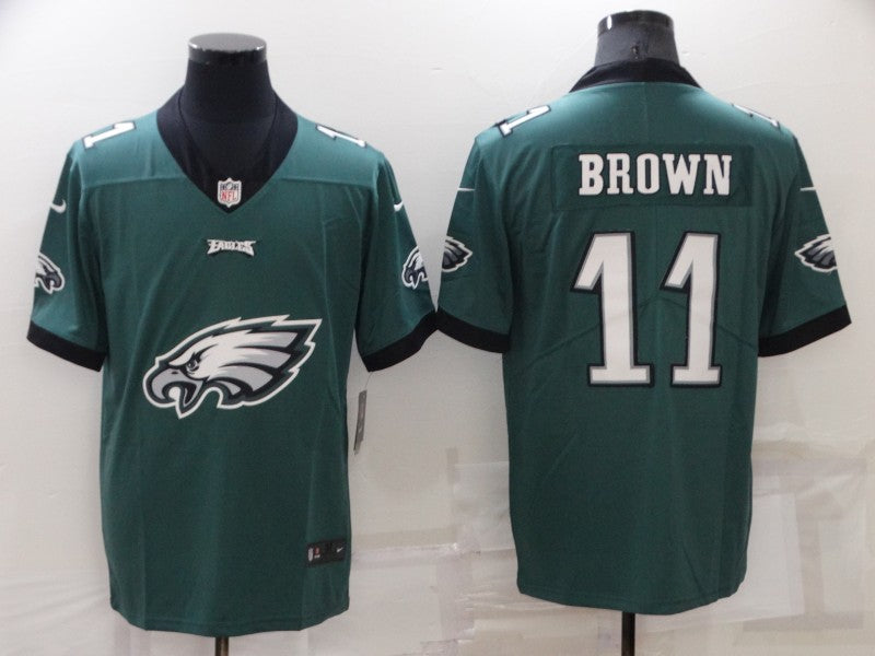 Men's Philadelphia Eagles A.J. Brown #11 Midnight Green Game Player Jersey1