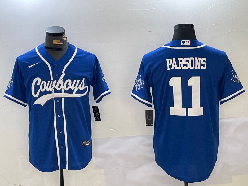 Men's Dallas Cowboys Micah Parsons #11 Blue Game Jersey1